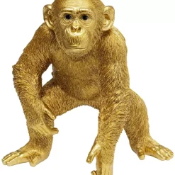 Best Deko Figur Playing Ape Gold 50 Deko & Geschenkartikel