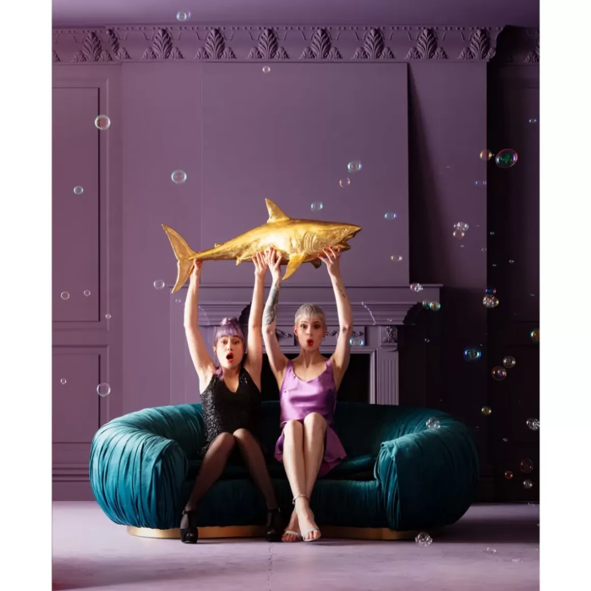 Online Deko Figur Shark Henry Gold 106Cm Deko & Geschenkartikel