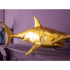 Online Deko Figur Shark Henry Gold 106Cm Deko & Geschenkartikel
