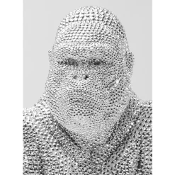 Best Deko Figur Shiny Gorilla Silber 46Cm Deko & Geschenkartikel