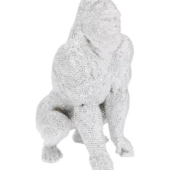 New Deko Figur Shiny Gorilla Silber 80Cm Deko & Geschenkartikel