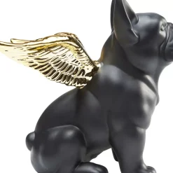 Clearance Deko Figur Sitting Angel Dog Gold-Schwarz Deko & Geschenkartikel