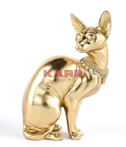 Online Deko Figur Sitting Cat Audrey Gold 27Cm Deko & Geschenkartikel