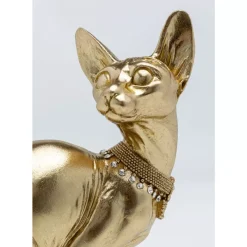 Online Deko Figur Sitting Cat Audrey Gold 27Cm Deko & Geschenkartikel