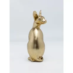 Online Deko Figur Sitting Cat Audrey Gold 27Cm Deko & Geschenkartikel