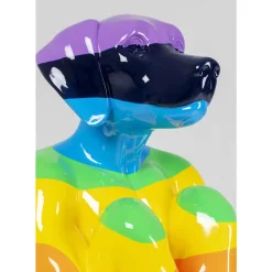 Deko Figur Sitting Dog Rainbow 173 Deko & Geschenkartikel