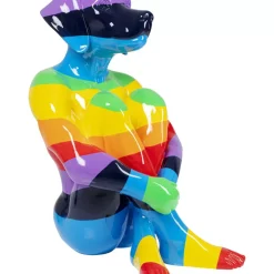 Deko Figur Sitting Dog Rainbow 173 Deko & Geschenkartikel