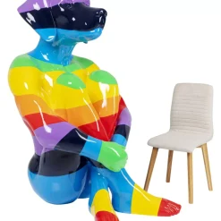 Deko Figur Sitting Dog Rainbow 173 Deko & Geschenkartikel