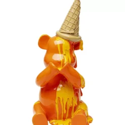 Outlet Deko Figur Sitting Gelato Bear Orange 37Cm Deko & Geschenkartikel