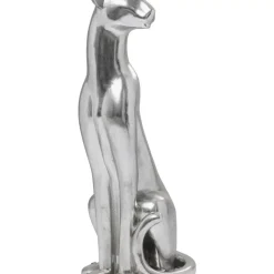Sale Deko Figur Sitting Leopard Silber 150Cm Deko & Geschenkartikel