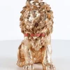 New Deko Figur Sitting Lion Gold 42Cm Deko & Geschenkartikel