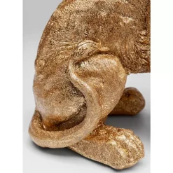 New Deko Figur Sitting Lion Gold 42Cm Deko & Geschenkartikel