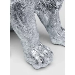 Discount Deko Figur Sitting Lion Silber 42Cm Deko & Geschenkartikel