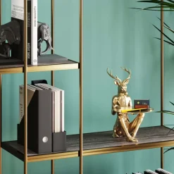 Sale Deko Figur Sitting Waiter Deer 33Cm Deko & Geschenkartikel