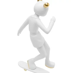 Outlet Deko Figur Skating Astronaut Weis 33Cm Deko & Geschenkartikel