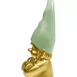 Outlet Deko Figur Zwerg Gold Grun 21Cm Deko & Geschenkartikel