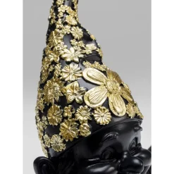 Outlet Deko Figur Zwerg Meditation Schwarz Gold 19 Deko & Geschenkartikel