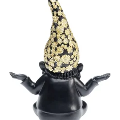 Outlet Deko Figur Zwerg Meditation Schwarz Gold 19 Deko & Geschenkartikel