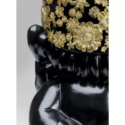 Deko Figur Zwerg Standing Schwarz Gold 61Cm Deko & Geschenkartikel