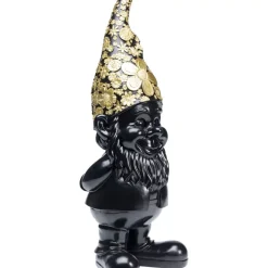 Deko Figur Zwerg Standing Schwarz Gold 61Cm Deko & Geschenkartikel