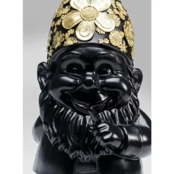 Best Deko Figur Zwerg Standing Schwarz Gold 46Cm Deko & Geschenkartikel