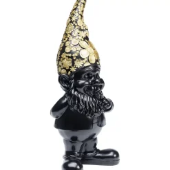 Best Deko Figur Zwerg Standing Schwarz Gold 46Cm Deko & Geschenkartikel