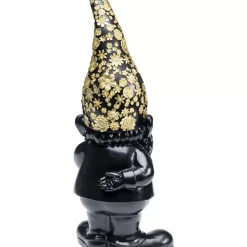 Best Deko Figur Zwerg Standing Schwarz Gold 46Cm Deko & Geschenkartikel