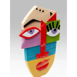 Discount Deko Objekt Abstract Face Multicolour 52Cm Deko & Geschenkartikel