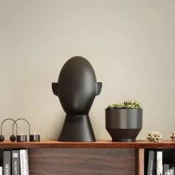 Sale Deko Objekt Abstract Face Schwarz 34Cm Deko & Geschenkartikel