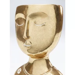 New Deko Objekt Daisy Head Gold 19Cm Deko & Geschenkartikel