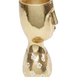 New Deko Objekt Daisy Head Gold 19Cm Deko & Geschenkartikel