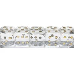 New Deko Objekt Dice Transparent 17X4Cm Sonstiges & Zubehör Accessoires