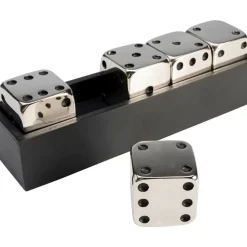 New Deko Objekt Dices Silber 20X6Cm Sonstiges & Zubehör Accessoires