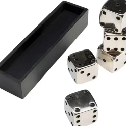 New Deko Objekt Dices Silber 20X6Cm Sonstiges & Zubehör Accessoires