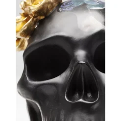 New Deko Objekt Flower Skull 22Cm Deko & Geschenkartikel