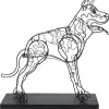 Clearance Deko Objekt Wire Attack Dog 36Cm Deko & Geschenkartikel