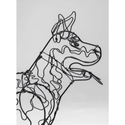 Clearance Deko Objekt Wire Attack Dog 36Cm Deko & Geschenkartikel