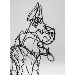 Clearance Deko Objekt Wire Attack Dog 36Cm Deko & Geschenkartikel