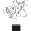 Online Deko Objekt Wire Dog Faces 38Cm Deko & Geschenkartikel