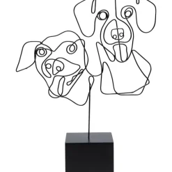 Online Deko Objekt Wire Dog Faces 38Cm Deko & Geschenkartikel