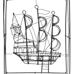 Online Deko Objekt Wire Sail Boat 28Cm Deko & Geschenkartikel