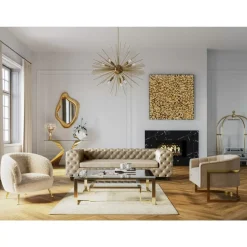 Outlet Deko Rahmen Gold Flower 120X120Cm Bilder