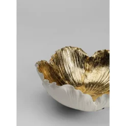 Outlet Deko Schale Flower Bloom Creme Gold O25Cm Deko & Geschenkartikel