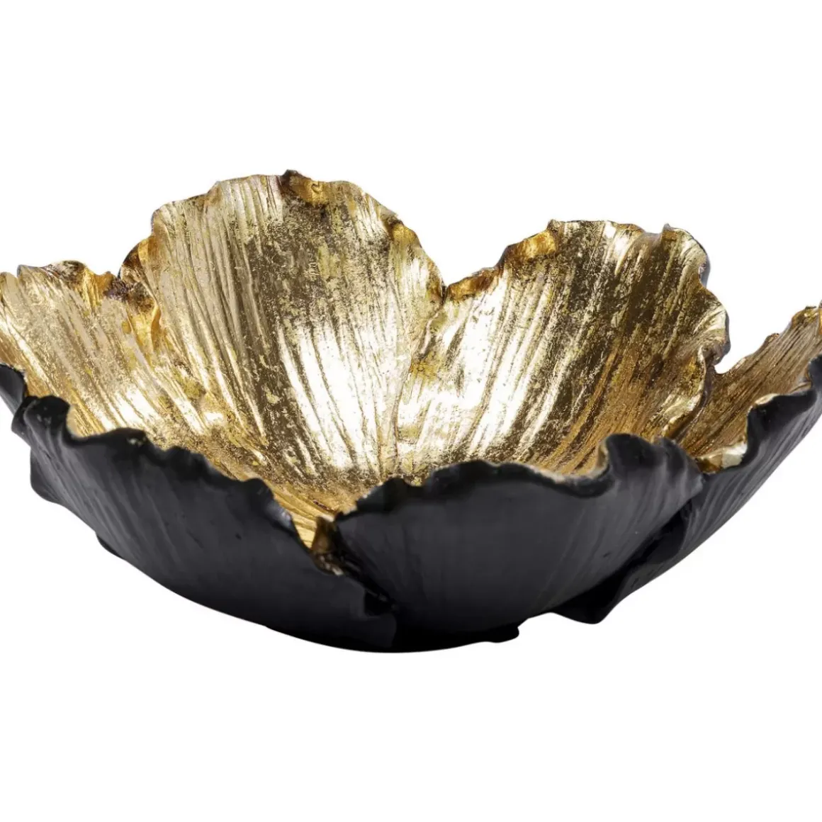 New Deko Schale Flower Bloom Schwarz Gold O20Cm Deko & Geschenkartikel