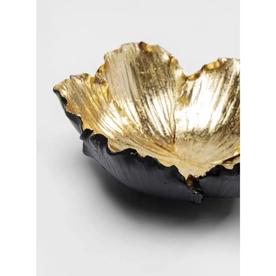 New Deko Schale Flower Bloom Schwarz Gold O20Cm Deko & Geschenkartikel