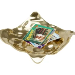 New Deko Schale Jade Gold 31X29Cm Deko & Geschenkartikel