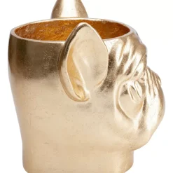 New Deko Ubertopf Bulldog Gold Aufbewahrung & Ordnung