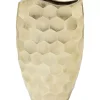 Outlet Deko Vase Sacramento Comb Champagner Gold 59Cm Vasen