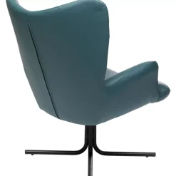 Sale Drehsessel Oscar Leder Blau Sessel