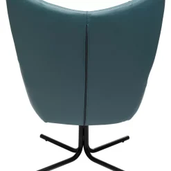 Sale Drehsessel Oscar Leder Blau Sessel